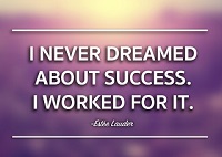 I never dreamed about success,I worked for it - Best quotes