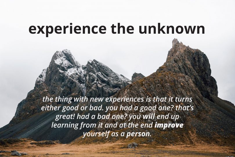 New experience quotes interesting