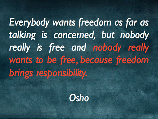freedom quote of Osho