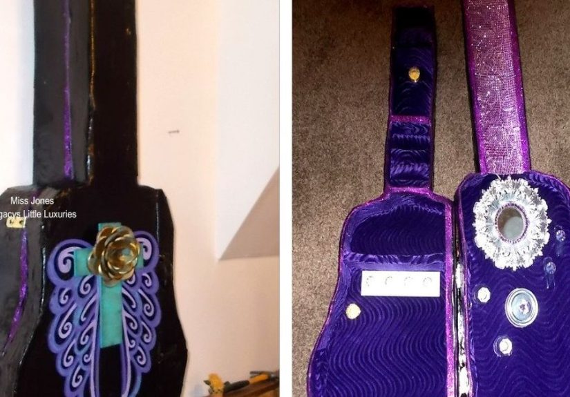 DIY Guitar Case Lighted Jewelry Organizer