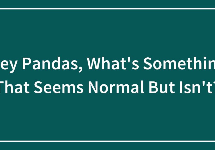 Hey Pandas, What’s Something That Seems Normal But Isn’t?