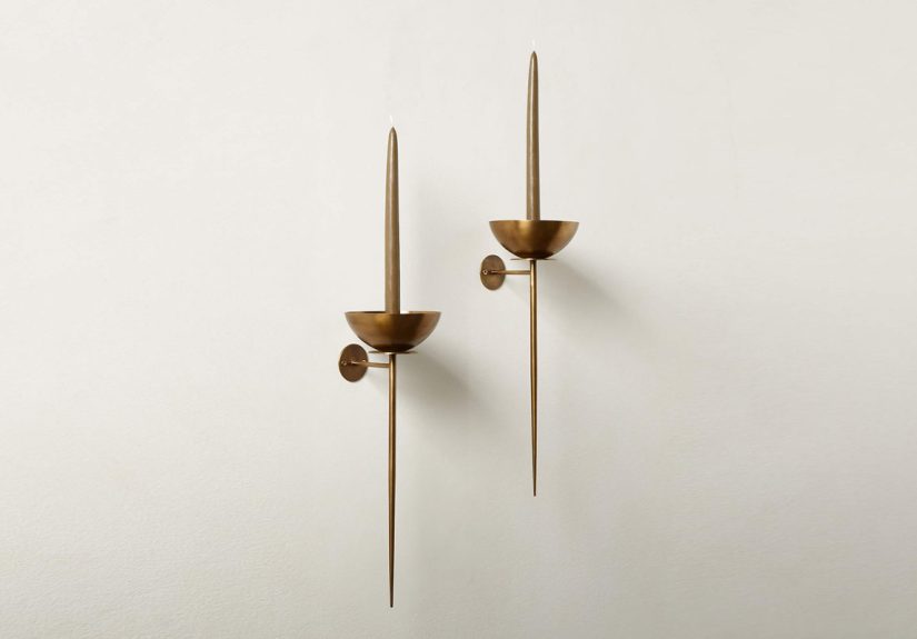 High/Low: Brass Candle Sconces for Shorter Days