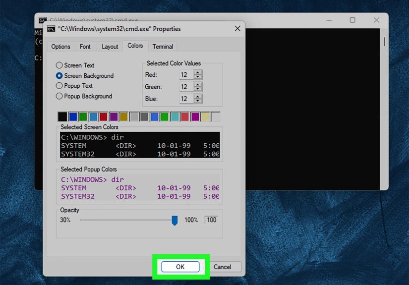 How to Change Text & Background Colours in Command Prompt