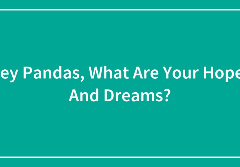 Hey Pandas, What Are Your Hopes And Dreams? (Ended)