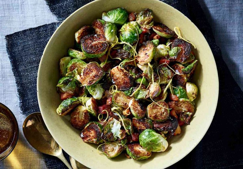 Roasted Brussels Sprouts With Pancetta and Lemon Recipe