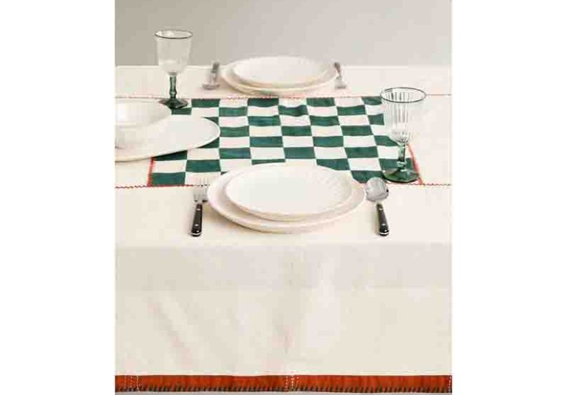 Cotton Linen Chess Tablecloth