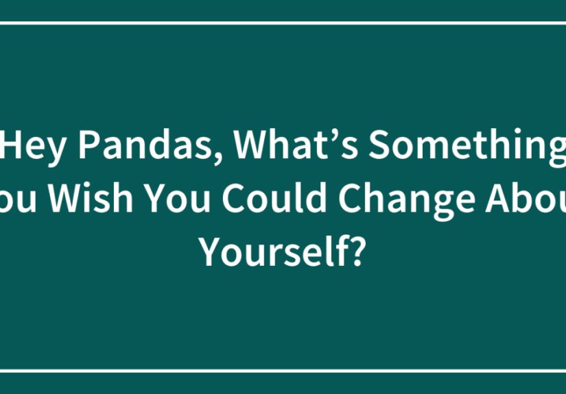 Hey Pandas, What’s Something You Wish You Could Change About Yourself?