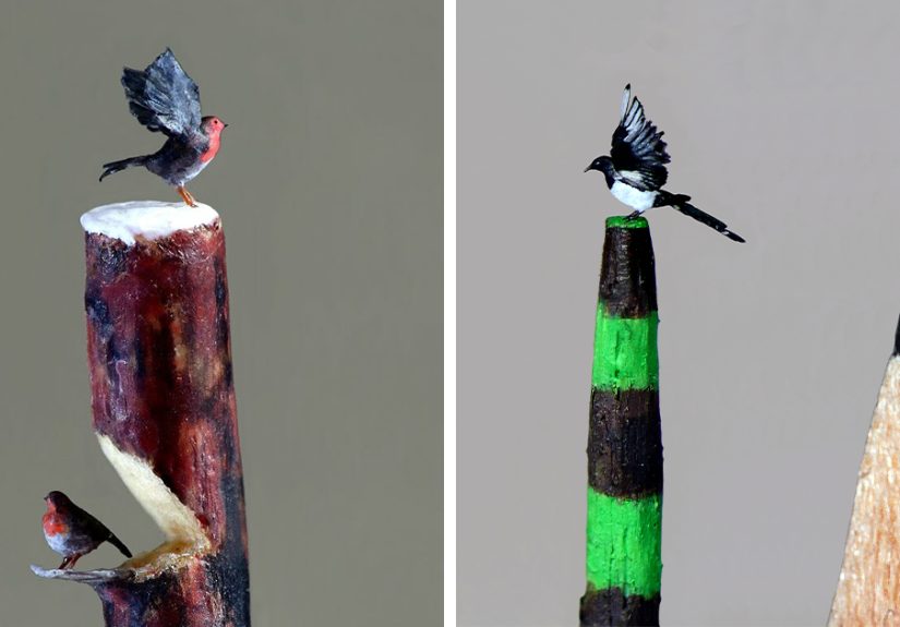 I Carve Tiny Birds Under A Microscope To Make The Outside World Disappear (20 Pics)