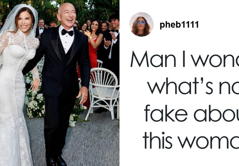 Lauren Sanchez And Jeff Bezos' Wedding Photos Called Out For Epic Photoshop Fails