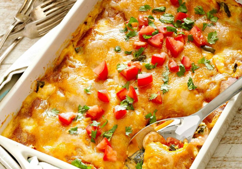 Puebla Shrimp Rellenos Casserole Recipe