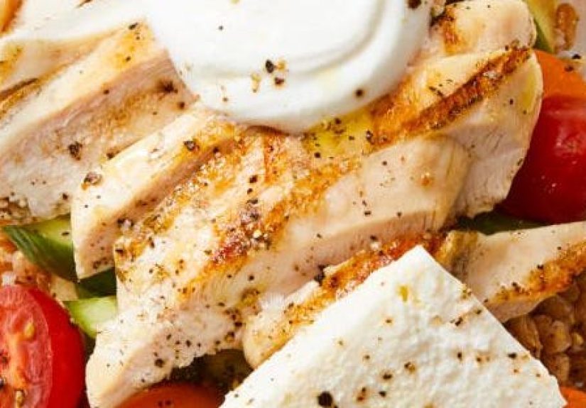 Best Greek Chicken Grain Bowl Recipe - How To Make Greek Chicken Grain Bowl
