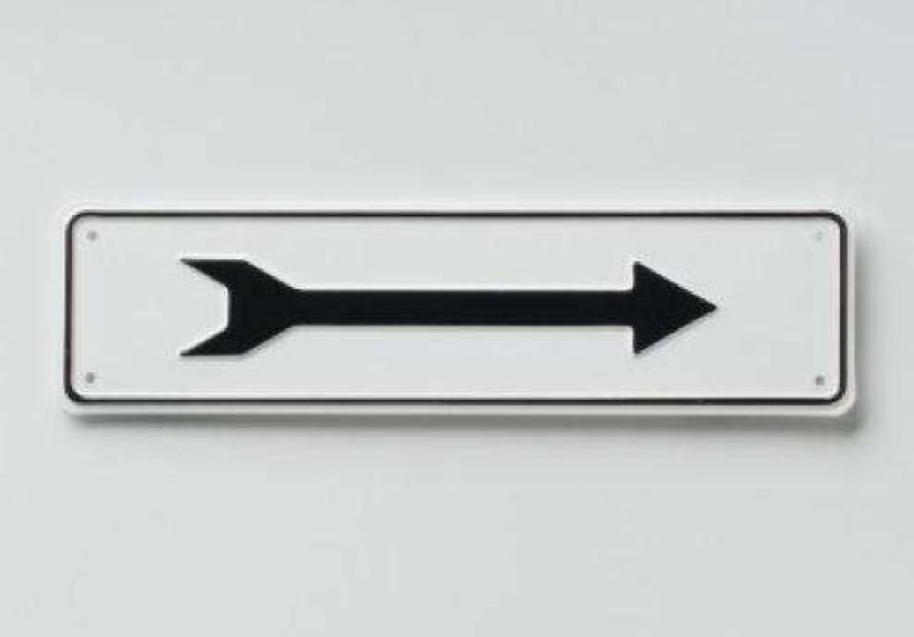 Embossed Aluminum Signs - Arrow