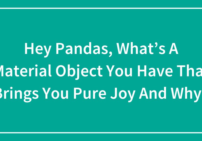 Hey Pandas, What’s A Material Object You Have That Brings You Pure Joy And Why?