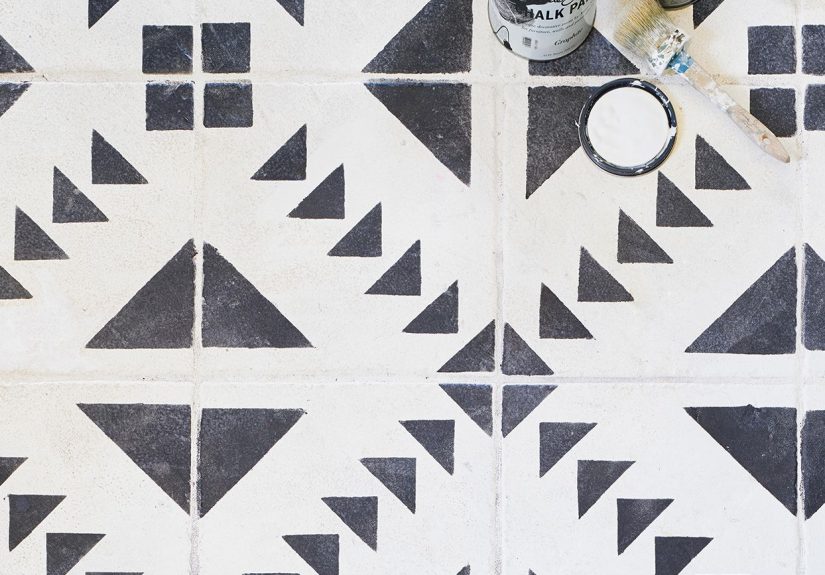 How to Paint and Stencil Tile Floors for a Budget-Friendly Update