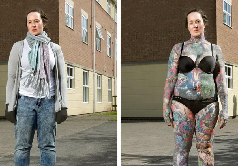 Photographer Reveals What Hides Under Tattooed People’s Everyday Clothes