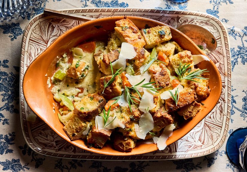 Stuffing Bread Pudding with Gruyère Recipe